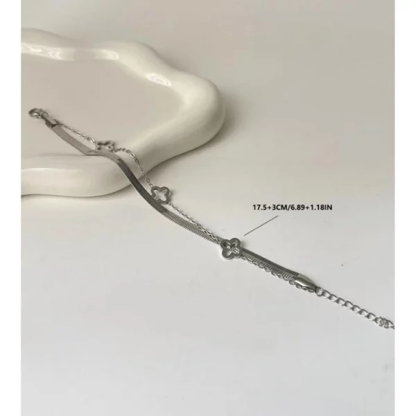 Vòng Tay Cỏ Bốn Lá Bạc S925 – May Mắn và Thanh Lịch - Hình ảnh 4