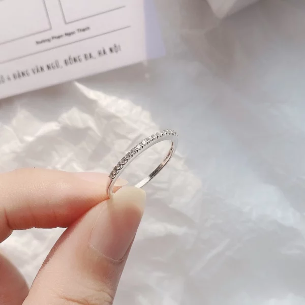 Nhẫn bạc nữ vương miện đính đá – Sang trọng & Tinh tế - Hình ảnh 2