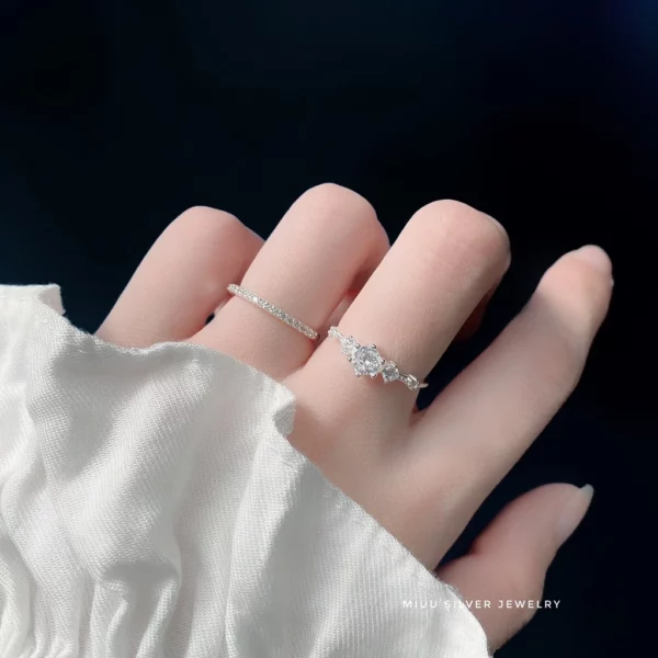 Nhẫn bạc nữ vương miện đính đá – Sang trọng & Tinh tế - Hình ảnh 5