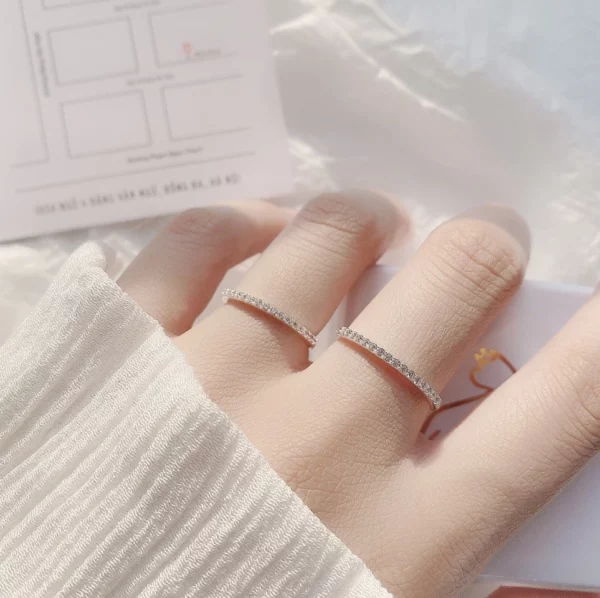 Nhẫn bạc nữ vương miện đính đá – Sang trọng & Tinh tế - Hình ảnh 6