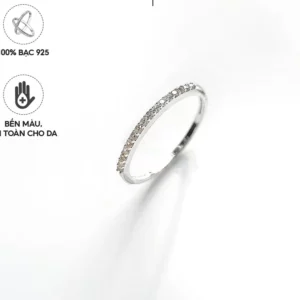 Nhẫn bạc nữ vương miện đính đá – Sang trọng & Tinh tế