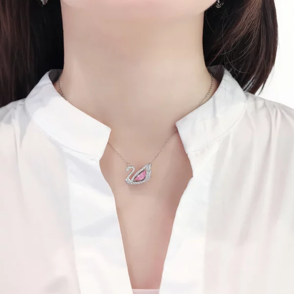 Dây chuyền bạc  s925 nữ  thiên nga đính đá - Hình ảnh 6