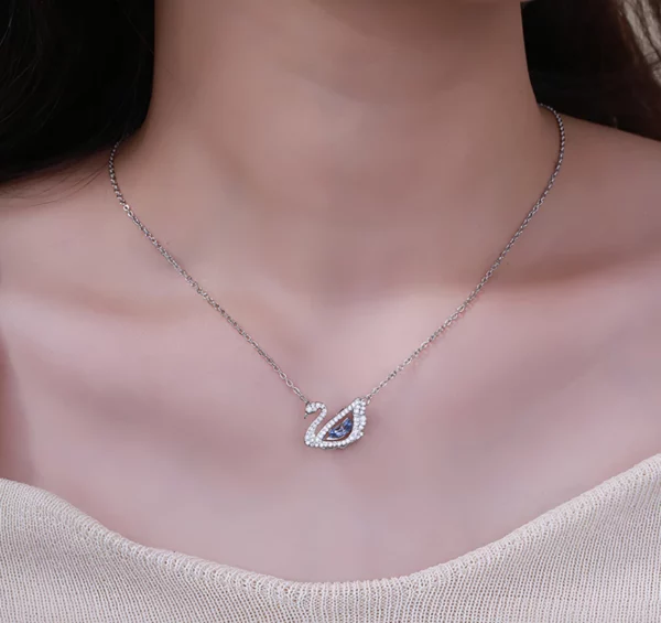 Dây chuyền bạc  s925 nữ  thiên nga đính đá - Hình ảnh 7